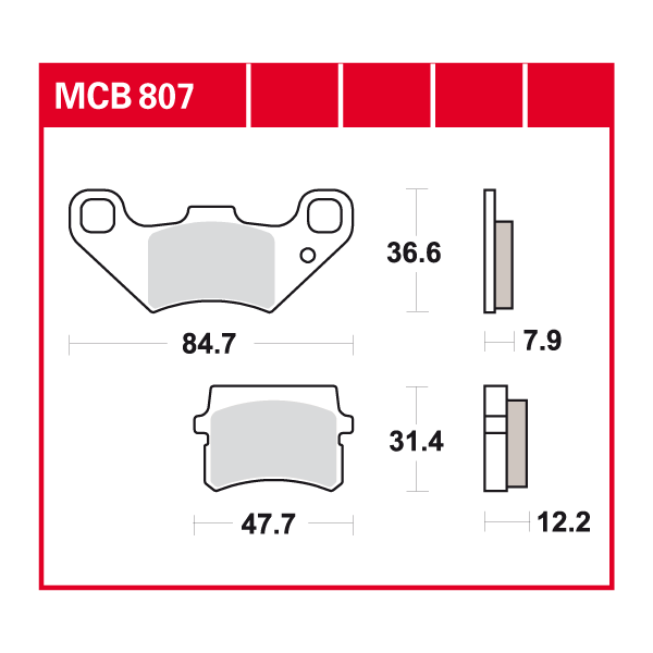 Lucas Scheibenbremsbelag MCB807