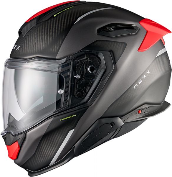 NEXX X.TR Rush Carbon Integralhelm Schwarz / Matt Rot