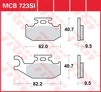 Lucas Scheibenbremsbelag MCB723SI