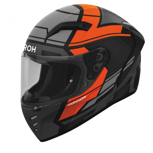 Airoh Connor Ego Integralhelm Schwarz / Grau / Orange