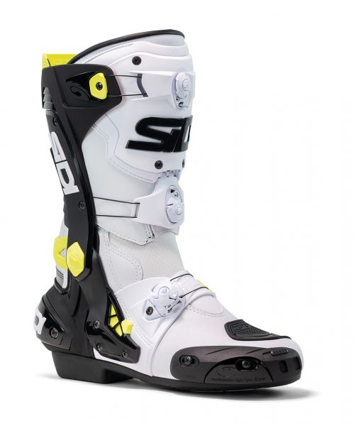 Sidi Rex Motorradstiefel Weiß Schwarz Gelb