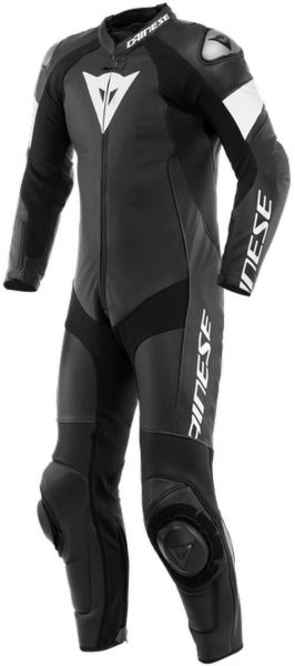 Dainese Tosa Einteiler Lederkombi Schwarz / Schwarz / Weiß