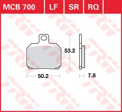 Lucas Scheibenbremsbelag MCB700RQ