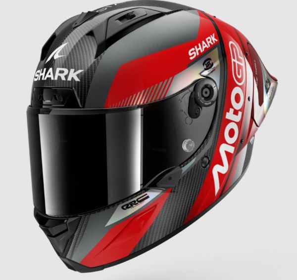 Shark Aeron GP Integralhelm FIM Racing #2 MotoGP Carbon / Rot / Chrom