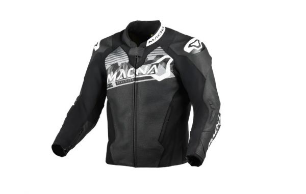 Macna Blitz Lederjacke Schwarz / Weiß