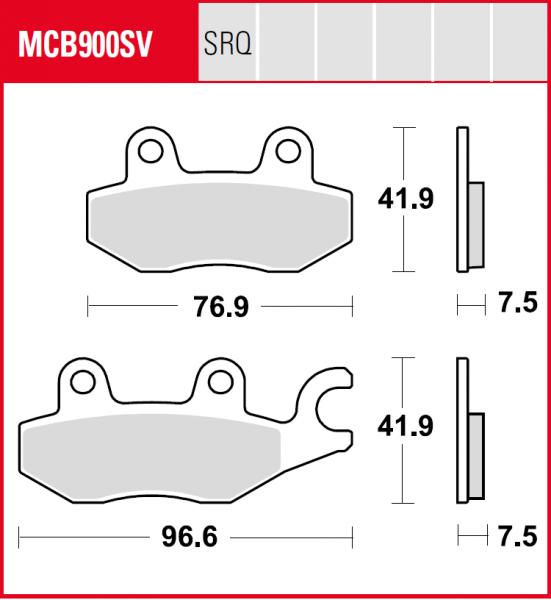 Lucas Scheibenbremsbelag MCB900SV