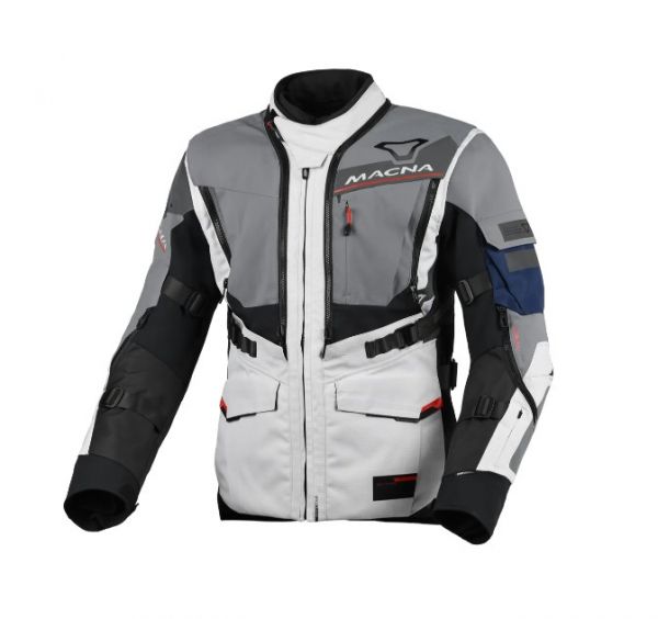 Macna Flexodus funktionale Motorradjacke Grau / Schwarz