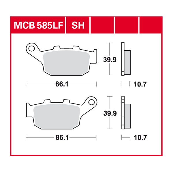 Lucas Scheibenbremsbelag MCB585SH