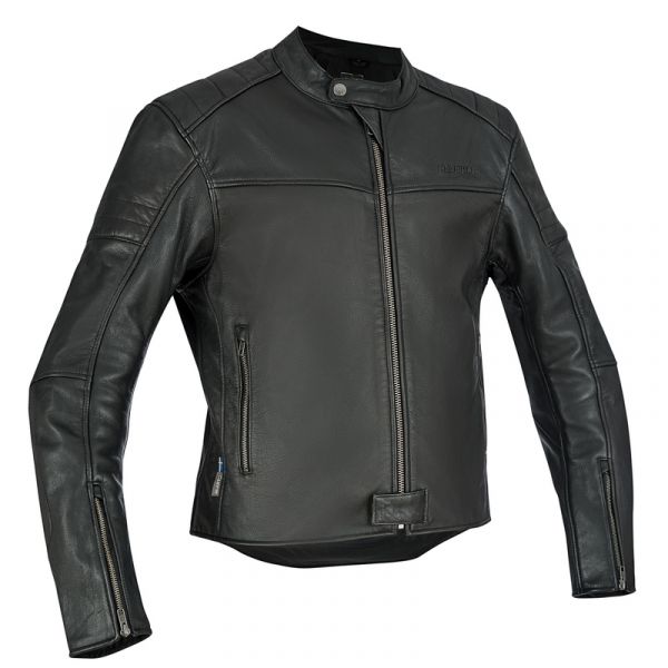 Halvarssons Storhagen Motorrad Lederjacke Schwarz