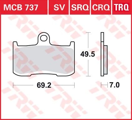 Lucas TRW Scheibenbremsbelag MCB737TRQ