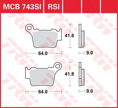 Lucas Scheibenbremsbelag MCB743SI