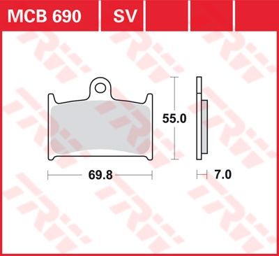 Lucas Scheibenbremsbelag MCB690