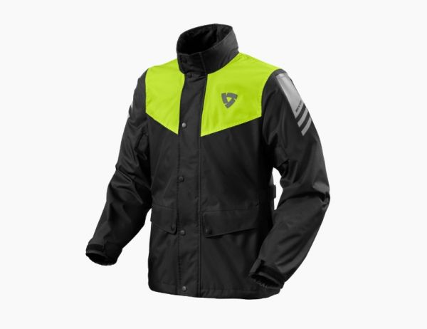 REV'IT! Nitric 4 H2O Regenjacke Schwarz / Neongelb