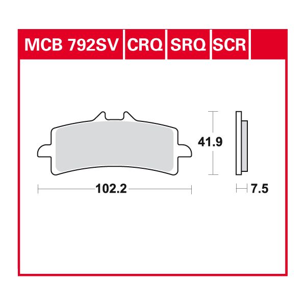 Lucas Scheibenbremsbeläge MCB792SCR