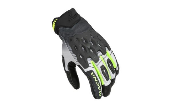 Macna Tanami kurze Lederhandschuhe Schwarz / Gelb