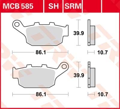 Lucas Scheibenbremsbeläge MCB585SRM