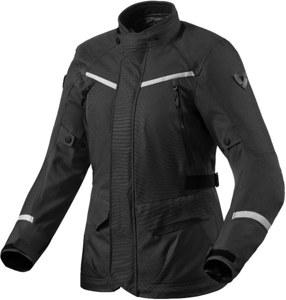 REV'IT! Voltiac 3 H2O Ladies Textiljacke Damen Wasserdicht Schwarz / Silber
