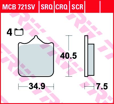 Lucas Scheibenbremsbeläge MCB721SCR
