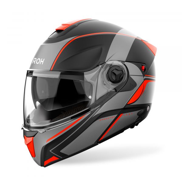 Airoh Specktre Leaf Klapphelm Mattgrau / Schwarz / Orange