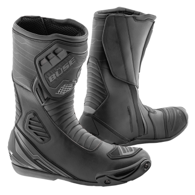Büse D50 Damen Motorradstiefel – Schwarz, Größe 39, Aus Leder, Wasserfest, Mit Klett & Reißverschluss