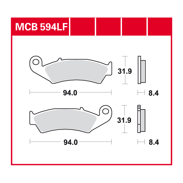Lucas Scheibenbremsbelag MCB594