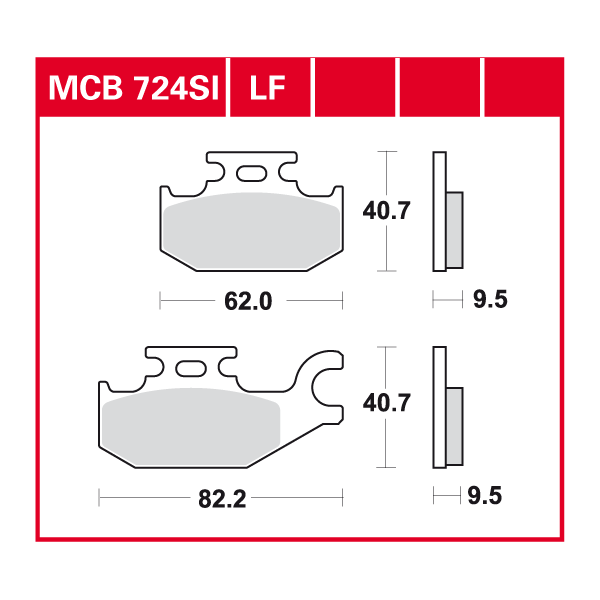 Lucas Scheibenbremsbelag MCB724