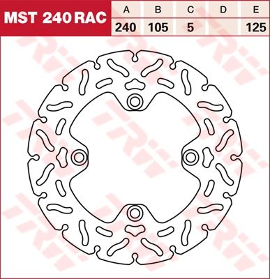 Lucas RACING Bremsscheibe starr MST240RAC