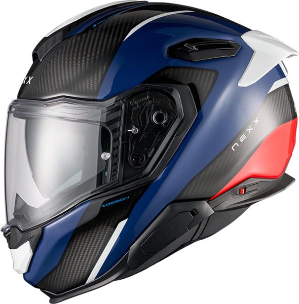 NEXX X.TR Rush Carbon Integralhelm Blau / Rot