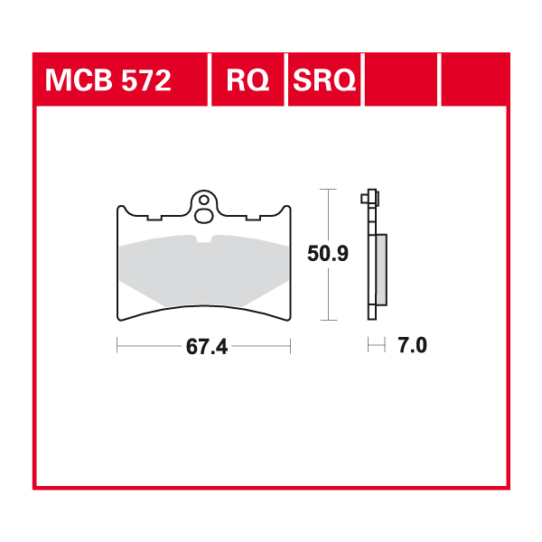 Lucas Scheibenbremsbelag MCB572SRQ