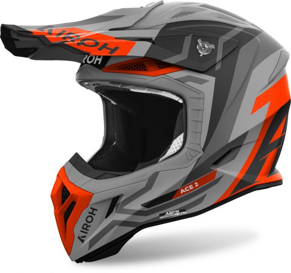 Airoh Aviator Ace 2 Crosshelm Ground Grau / Orange