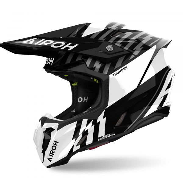 Airoh Twist 3 Thunder Crosshelm Schwarz / Weiß / Grau