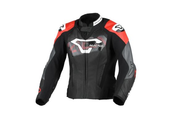 Macna Blitz Lederjacke Damen Schwarz / Rot
