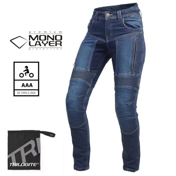 Trilobite Parado Monolayer Jeans Damen Slim Fit Blau