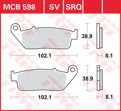 Lucas Scheibenbremsbelag MCB598SRQ