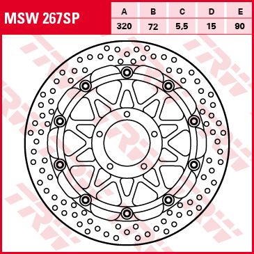 Lucas Racing Bremsscheibe ohne ABEMSW267SP