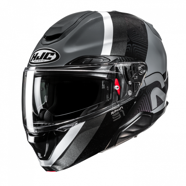 HJC RPHA 91 Klapphelm Fensh MC5 Schwarz / Grau / Weiß