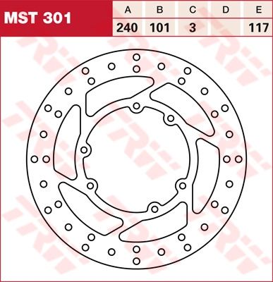 Lucas RACING Bremsscheibe starr MST301