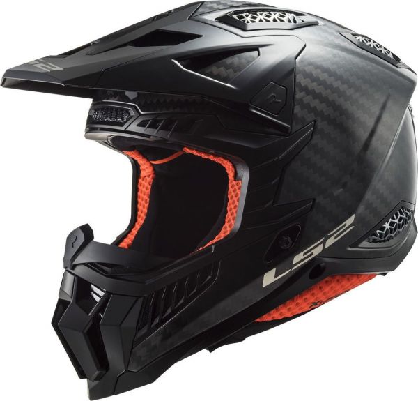LS2 MX703 Carbon X-Force Motocross Helm Solid Schwarz - ECE 22-06