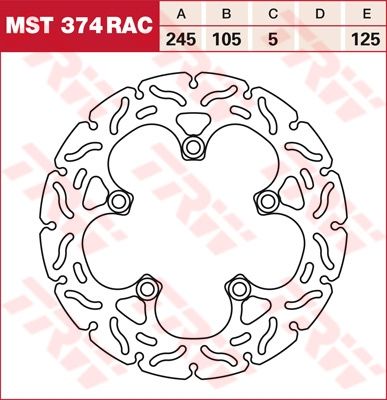 Lucas RACING Bremsscheibe starr MST374RAC