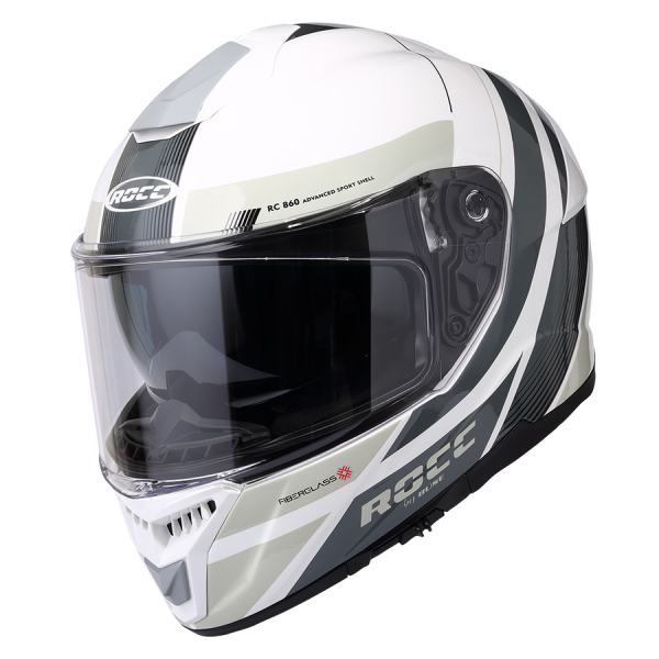 Rocc 862 Integralhelm Weiß / Schwarz