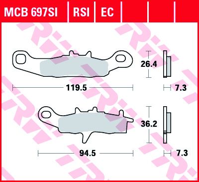Lucas Scheibenbremsbeläge MCB697EC