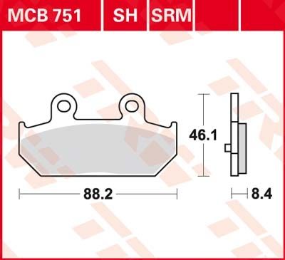 Lucas Scheibenbremsbeläge MCB751SRM