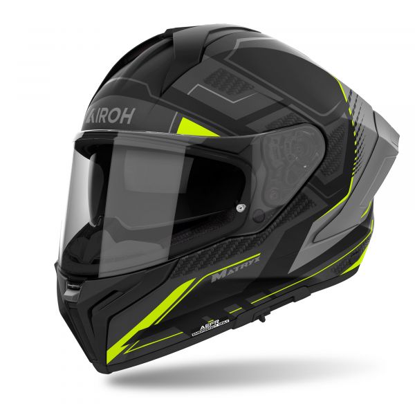 Airoh Matryx Rocket Integralhelm Mattschwarz / Grau / Fluogelb