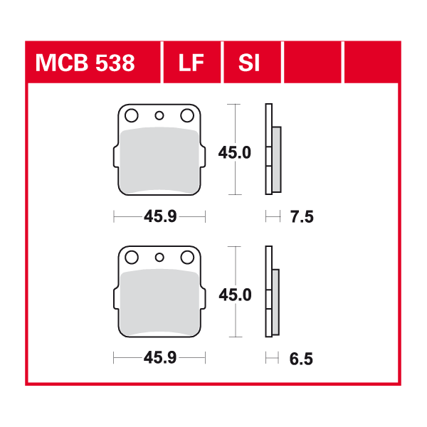 Lucas Scheibenbremsbelag MCB538SI
