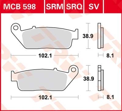 Lucas Scheibenbremsbeläge MCB598SRM