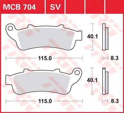 Lucas Scheibenbremsbelag MCB704