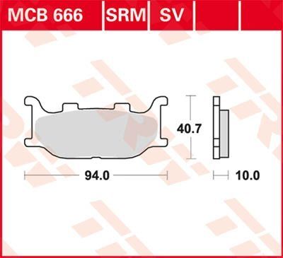 Lucas Scheibenbremsbelag MCB666SRM
