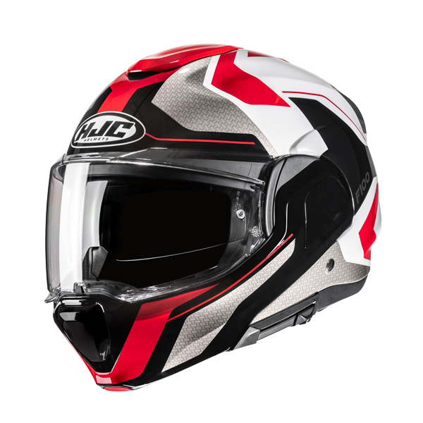 HJC F100 Klapphelm Bios MC1 Weiß Schwarz Rot