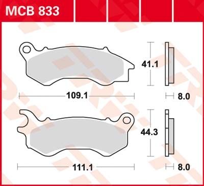 Lucas Scheibenbremsbeläge MCB833