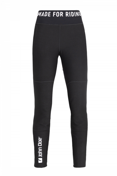 John Doe Baselayer Motorradleggins Pro Damen Schwarz